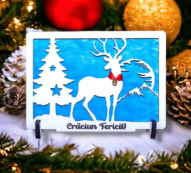 Ramă decorativă „Crăciun Fericit!” - imagine 3