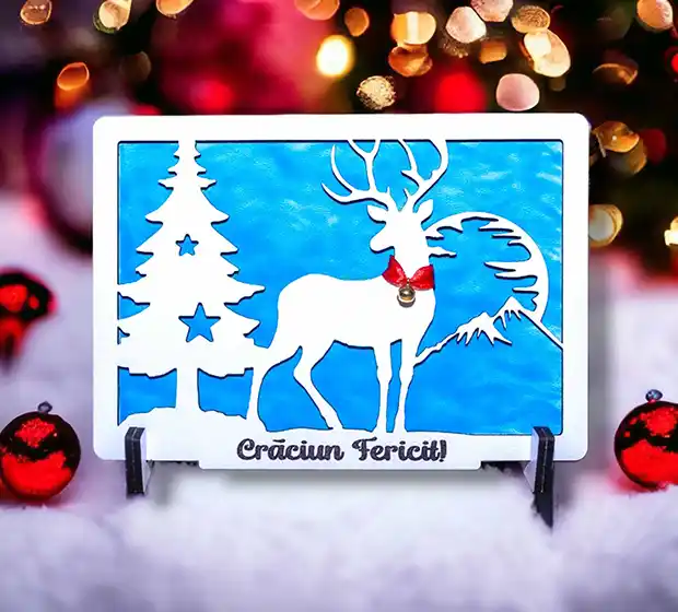 Ramă decorativă „Crăciun Fericit!” - imagine 2