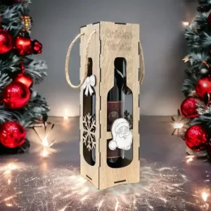 Cutie pentru vin ”Crăciun Fericit!”