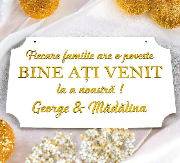 Plăcuță ”BINE AȚI VENIT”, nuntă. - imagine 3