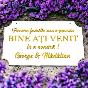 Plăcuță ”BINE AȚI VENIT”, nuntă.