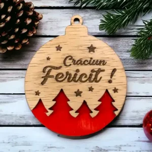 Glob dublu "Crăciun Fericit"